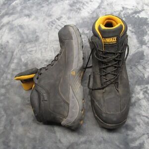 Dewalt Mens Steel Toe Work Boot 12 Black Leather Industrial Rugged Construction